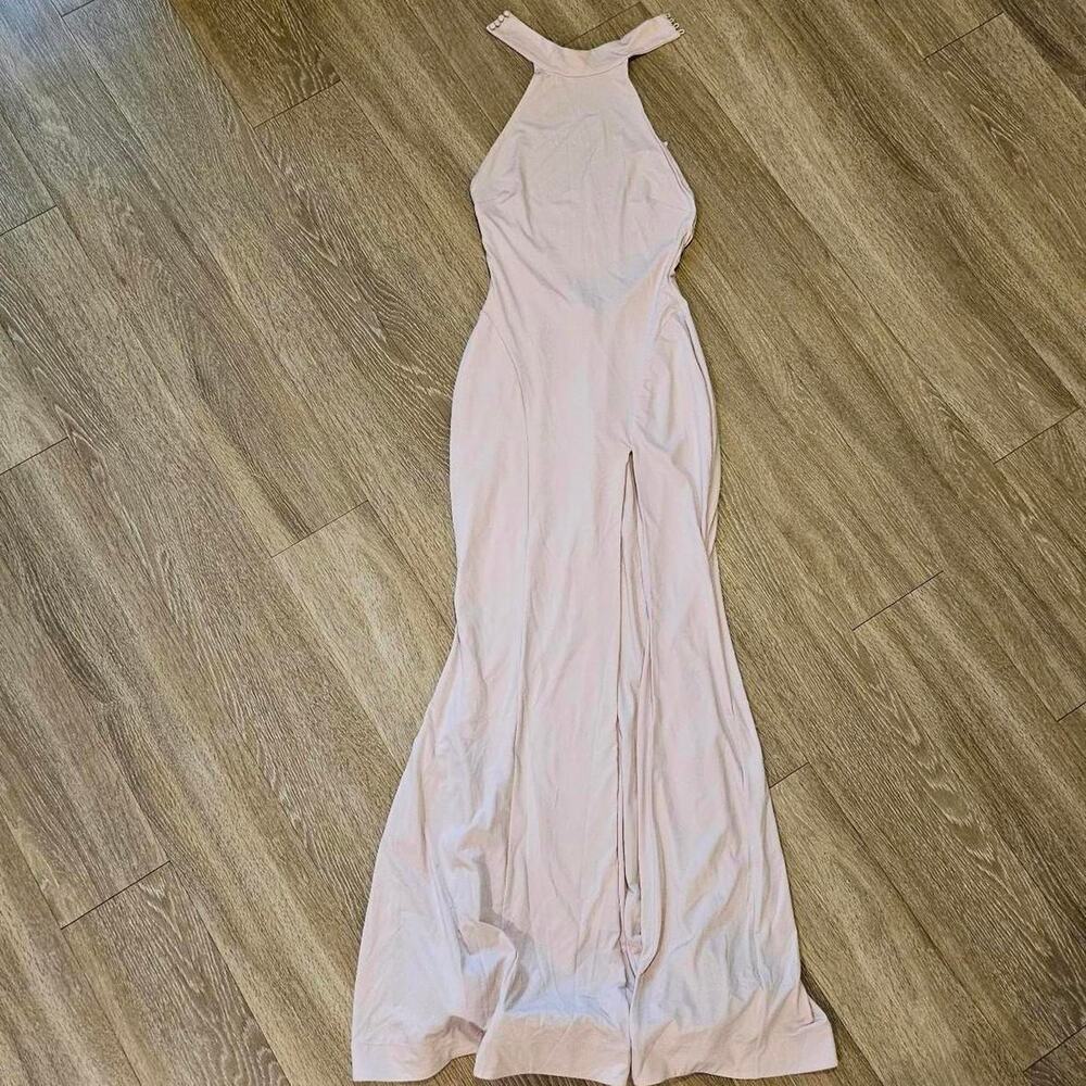 House of CB ‘Juliette’ Bridesmaid/Wedding Guest Blush Halter Maxi